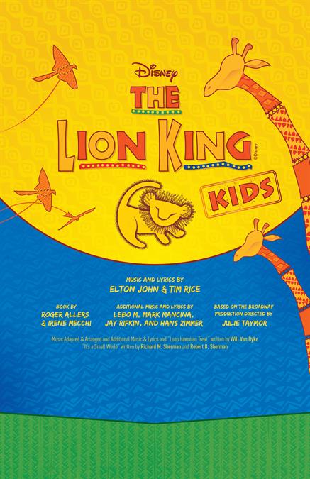 Disney's The Lion King KIDS Theatre Poster