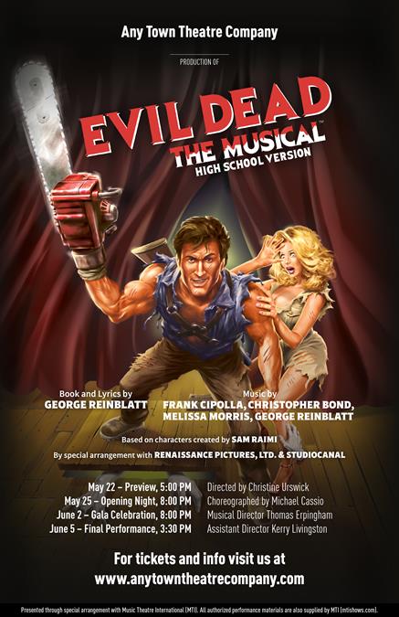 Evil Dead The Musical (High School Version) Theatre Poster