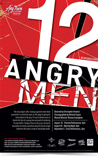 12 Angry Men Theatre Poster Designed by Subplot Studio