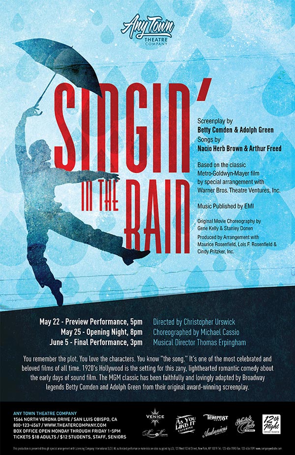Singin  In The Rain Poster Design Subplot Studio