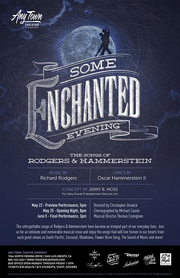 Some Enchanted Evening Poster Design and Logo Pack